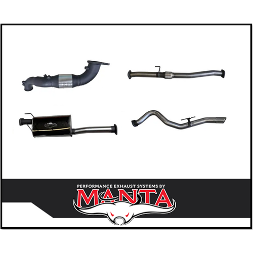 MANTA 3" STAINLESS STEEL TURBO BACK EXHAUST WITH CAT/MUFFLER FITS MAZDA BT-50 RG 3.0L TD 4CYL 2020-ON (SSMKMA0013)