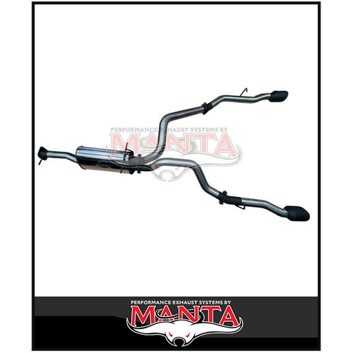 MANTA 3" STAINLESS STEEL CAT BACK EXHAUST FITS RAM 1500 DT 5.7L V8 2020-ON (BLACK TIPS)