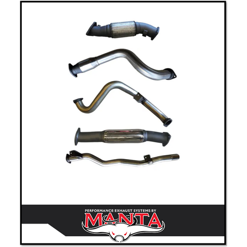 MANTA 3" STAINLESS STEEL TURBO BACK EXHAUST SYSTEM WITH CAT/HOTDOG FITS TOYOTA LANDCRUISER VDJ79R 4.5L V8 SINGLE CAB 2007-2016 (SSMKTY0005)