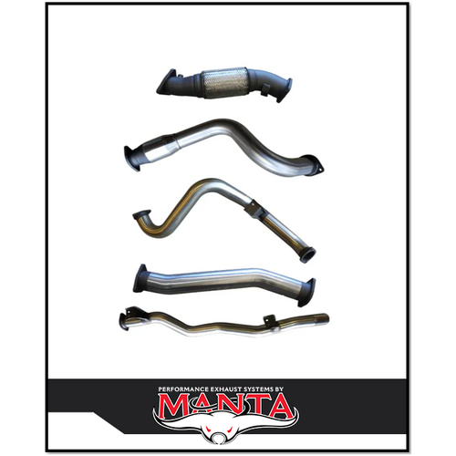 MANTA 3" STAINLESS STEEL TURBO BACK EXHAUST SYSTEM WITH CAT/PIPE ONLY FITS TOYOTA LANDCRUISER VDJ79R 4.5L V8 SINGLE CAB 2007-2016 (SSMKTY0006)