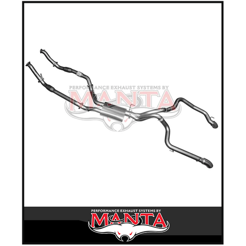 MANTA 3" TWIN STAINLESS STEEL TURBO BACK EXHAUST SYSTEM (L & R EXIT) WITH CATS/1 MUFFLER FITS TOYOTA LANDCRUISER VDJ200R 2007-2015 (SSMKTY0049)