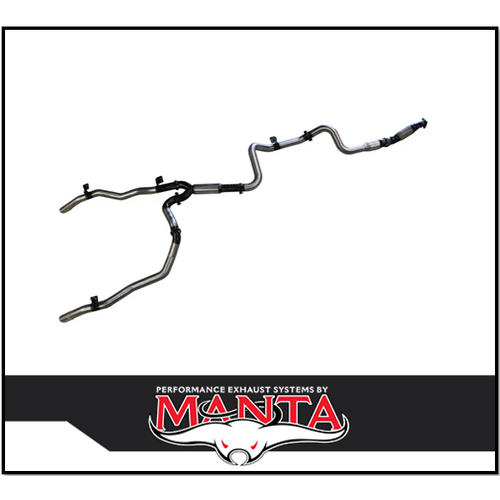 MANTA 3" TWIN STAINLESS STEEL TURBO BACK EXHAUST SYSTEM WITH CAT/HOTDOG FITS TOYOTA LANDCRUISER VDJ79R 4.5L V8 SINGLE CAB 2007-2016 (SSMKTY0094)