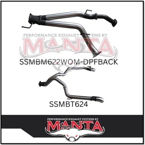 MANTA STAINLESS STEEL 3" TWIN EXIT DPF BACK EXHAUST FITS TOYOTA LANDCRUISER VDJ200R 2015-2021