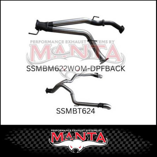 MANTA STAINLESS STEEL 3" TWIN EXIT DPF BACK EXHAUST FITS TOYOTA LANDCRUISER VDJ200R 2015-2021 (SSMKTY0100)