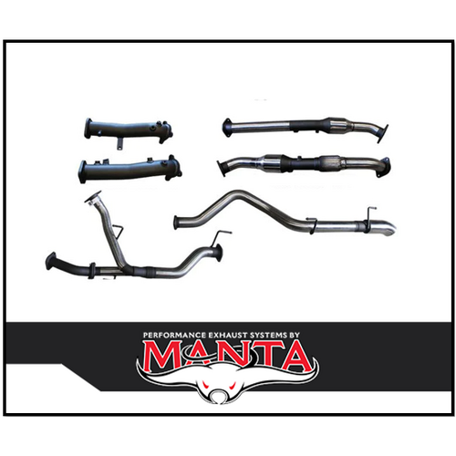 MANTA 2.5" TWIN INTO 3" STAINLESS STEEL TURBO BACK EXHAUST WITH CAT & NO MUFFLERS FITS TOYOTA LANDCRUISER VDJ200R 2015-2021 (SSMKTY0103)