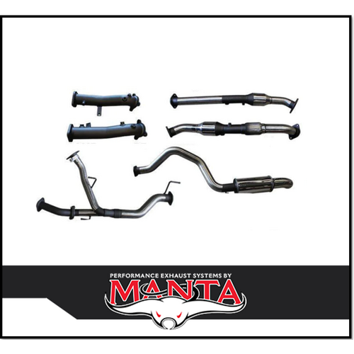 MANTA 2.5" TWIN INTO 3" STAINLESS STEEL TURBO BACK EXHAUST NO CATS & 1 MUFFLER FITS TOYOTA LANDCRUISER VDJ200R 2015-2021 (SSMKTY0105)