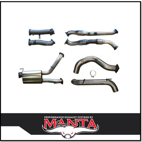 MANTA 3" TWIN INTO SINGLE 4" STAINLESS STEEL TURBO BACK EXHAUST SYSTEM WITH CATS/1 MUFFLER FITS TOYOTA LANDCRUISER VDJ200R 2015-2021 (SSMKTY0108)