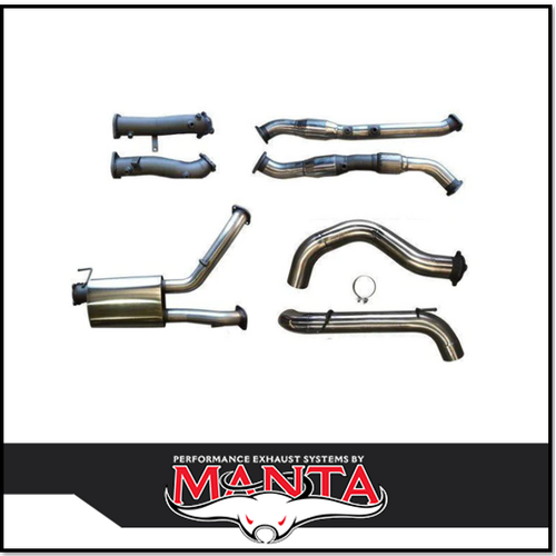 MANTA 3" TWIN INTO SINGLE 4" STAINLESS STEEL TURBO BACK EXHAUST SYSTEM NO CATS/1 MUFFLER FITS TOYOTA LANDCRUISER VDJ200R 2015-2021 (SSMKTY0110)