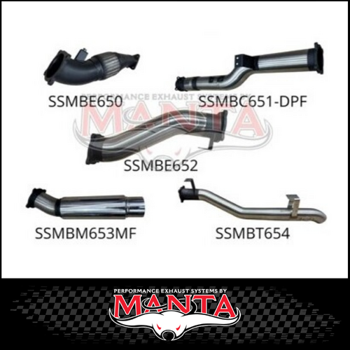 MANTA 4" STAINLESS STEEL TURBO BACK EXHAUST SYSTEM FITS TOYOTA LANDCRUISER VDJ79R 4.5L V8 2016-2025 (SSMKTY0192)