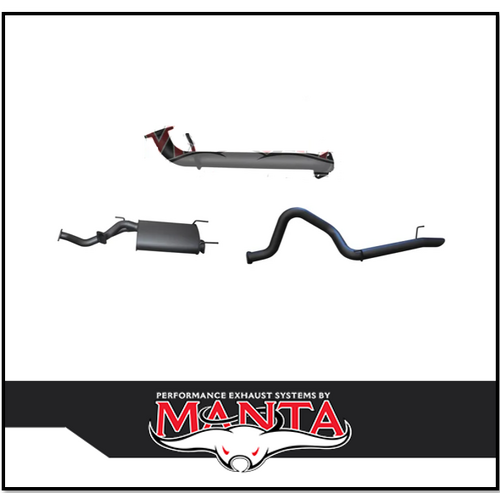MANTA 3" CAT BACK EXHAUST SYSTEM WITH CENTRE MUFFLER & REAR TAILPIPE FITS TOYOTA LANDCRUISER UZJ100R 1998-2007 (SSMKTY0305)