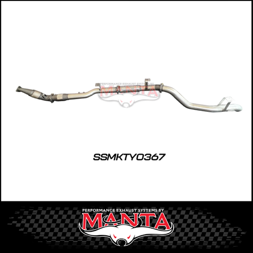 MANTA 4" STAINLESS STEEL TURBO BACK EXHAUST SYSTEM (DPF DELETE) FITS TOYOTA LANDCRUISER VDJ76R 4.5L V8 2016-2025 - CAT/MUFFLER (SSMKTY0367)