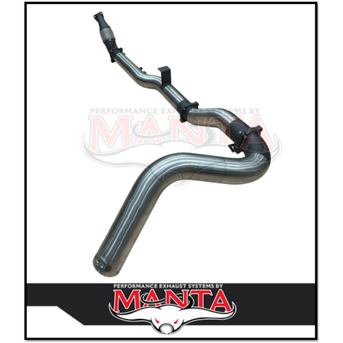 MANTA 4" TURBO BACK SIDE-EXIT EXHAUST SYSTEM WITH NO CAT FITS TOYOTA LANDCRUISER VDJ79R 4.5L V8 SINGLE CAB 2016-2025 (SSMKTY0389)