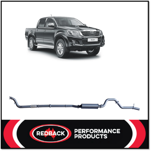 REDBACK 3" 409 STAINLESS STEEL CAT/MUFFLER EXHAUST SYSTEM FITS TOYOTA HILUX KUN26R N70 2005-2015