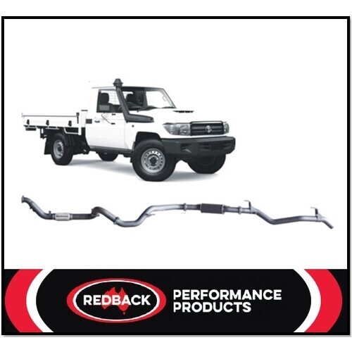 REDBACK 3" 409 STAINLESS STEEL TURBO BACK EXHAUST SYSTEM WITH NO CAT/RESONATOR