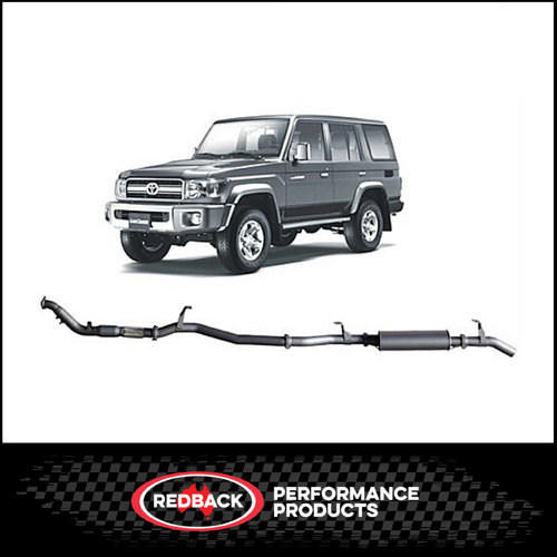 REDBACK 3" 409 STAINLESS STEEL NO CAT/MUFFLER EXHAUST SYSTEM FITS TOYOTA LANDCRUISER VDJ76R 2007-2016 WAGON (TLX40600-PM)