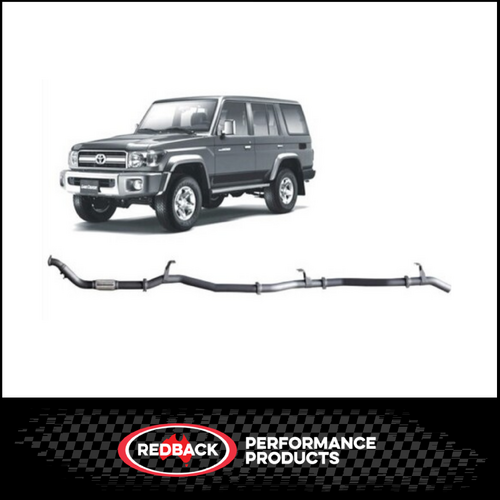 REDBACK 3" 409 STAINLESS STEEL PIPE ONLY EXHAUST SYSTEM FITS TOYOTA LANDCRUISER VDJ76R 2007-2016 WAGON (TLX40600-PO)