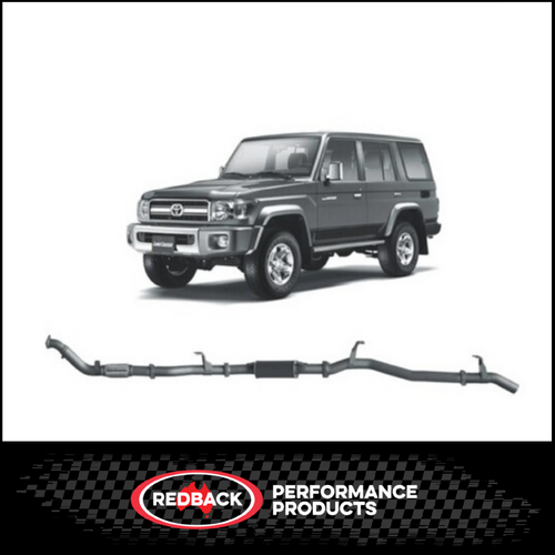 REDBACK 3" 409 STAINLESS STEEL NO CAT/RESONATOR EXHAUST SYSTEM FITS TOYOTA LANDCRUISER VDJ76R 2007-2016 WAGON (TLX40600-PR)