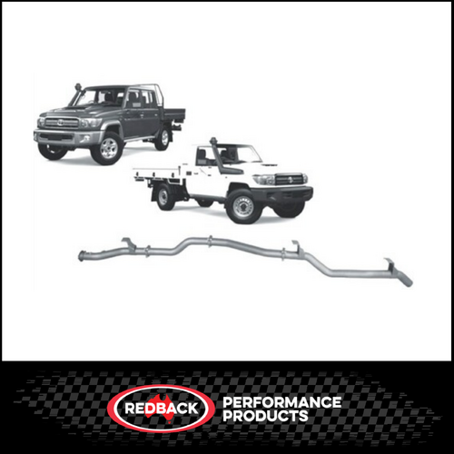 REDBACK 3" 409 STAINLESS STEEL DPF BACK EXHAUST SYSTEM PIPE ONLY FITS TOYOTA LANDCRUISER VDJ79R 2016-2025 (TLX441500-PO)