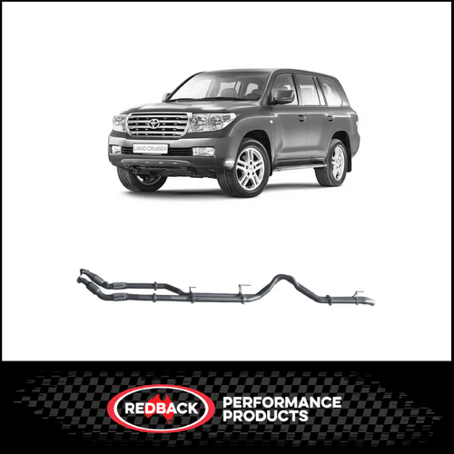 REDBACK 3"  TWIN 409 STAINLESS STEEL TURBO BACK EXHAUST SYSTEM FITS TOYOTA LANDCRUISER VDJ200R 4.5L V8 2007-2015 - NO CATS/PIPE ONLY