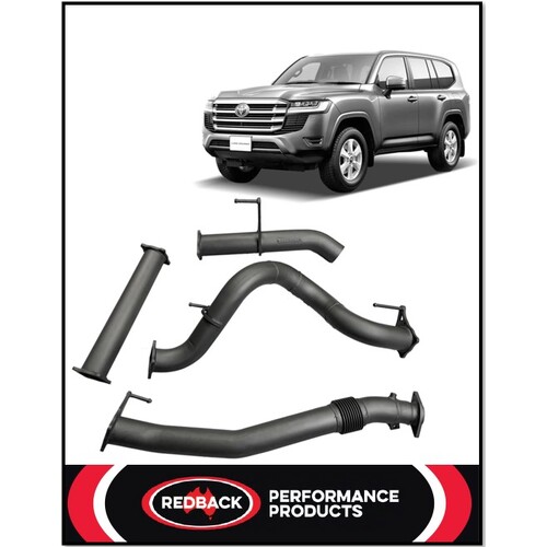 REDBACK 3.5" 409 SS PIPE ONLY EXHAUST FITS TOYOTA LANDCRUISER FJA300R 7/2021-ON