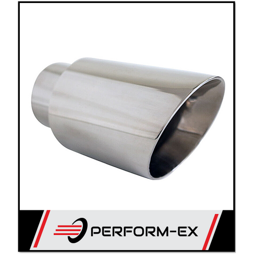 ANGLE CUT INNER CONE STAINLESS STEEL EXHAUST TIP - 2.5" INLET - 3.5" OUTLET (6.5" LONG)