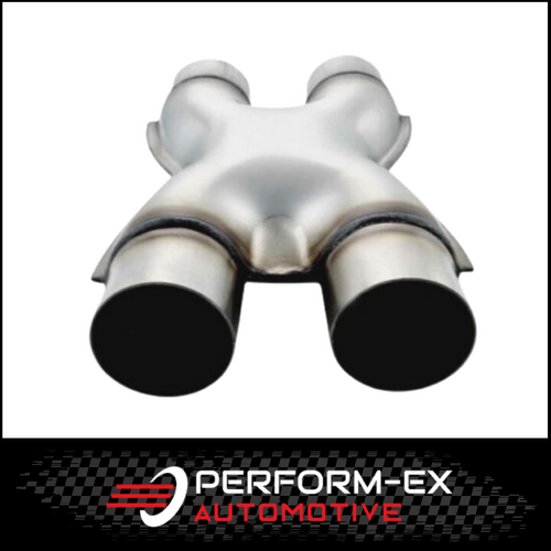 STAINLESS STEEL EXHAUST X-PIPE (KISS CROSSOVER) PRESSED 3" 76MM