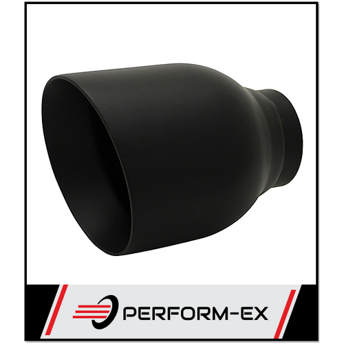 ANGLE CUT INNER CONE MATTE BLACK EXHAUST TIP - 3" INLET - 4" OUTLET (5" LONG)