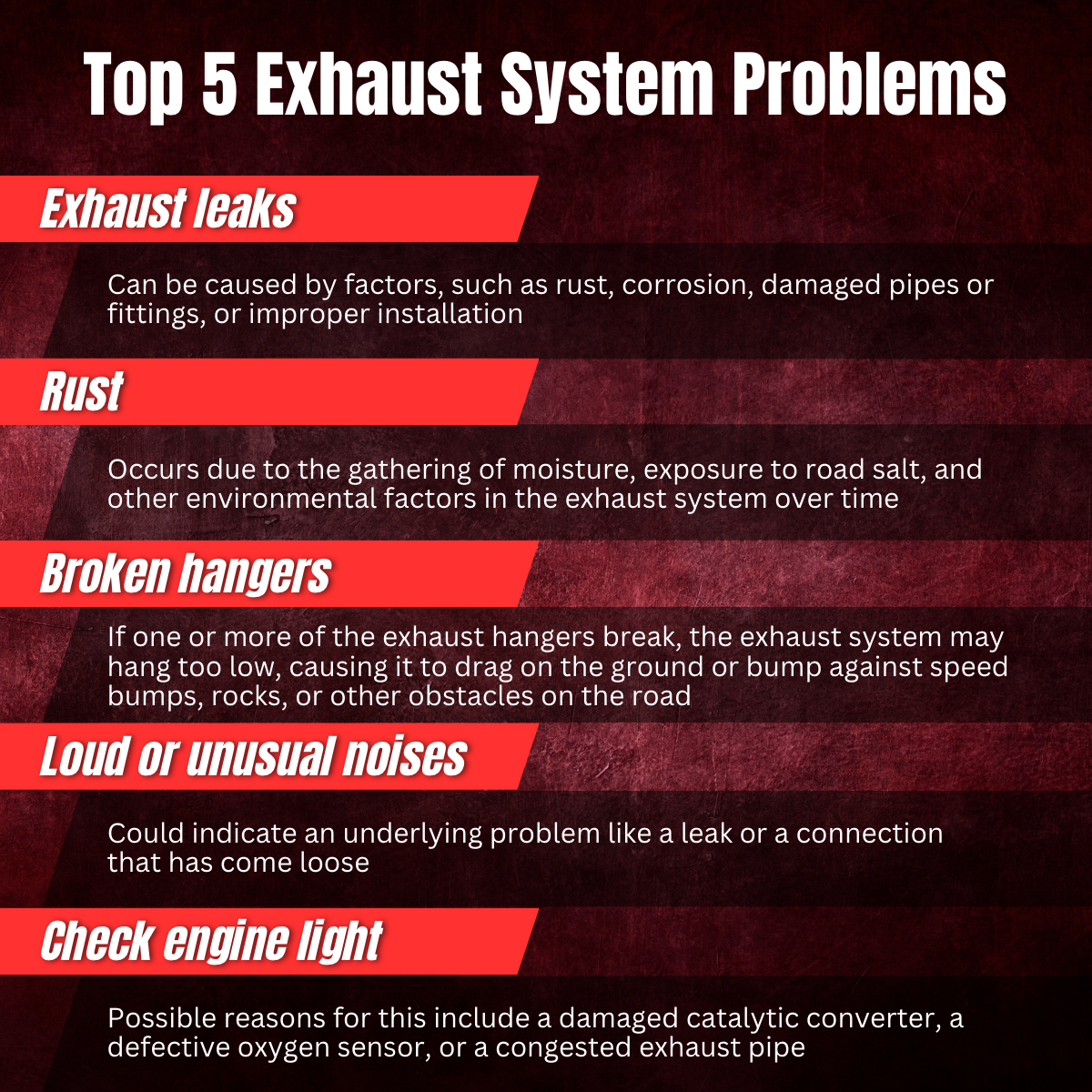 Top 5 Common Exhaust System Problems and Their Quick Solutions