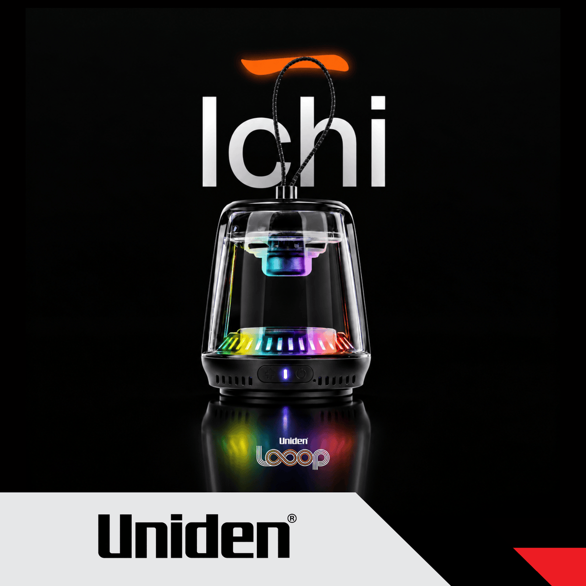 UNIDEN LOOOP ICHI PORTABLE BLUETOOTH SPEAKER WITH MAGNETIC BASE