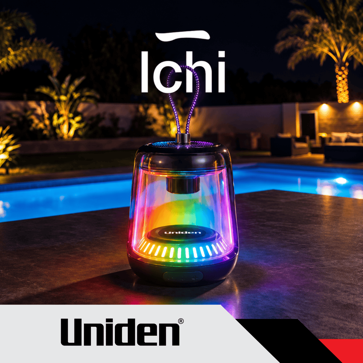 UNIDEN LOOOP ICHI PORTABLE BLUETOOTH SPEAKER WITH MAGNETIC BASE
