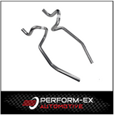 2.25" (57MM) STAINLESS STEEL TAILPIPES (PAIR) FITS HOLDEN HQ HJ HX HZ V8 SEDAN & MONARO (1T23589MBK-SS)