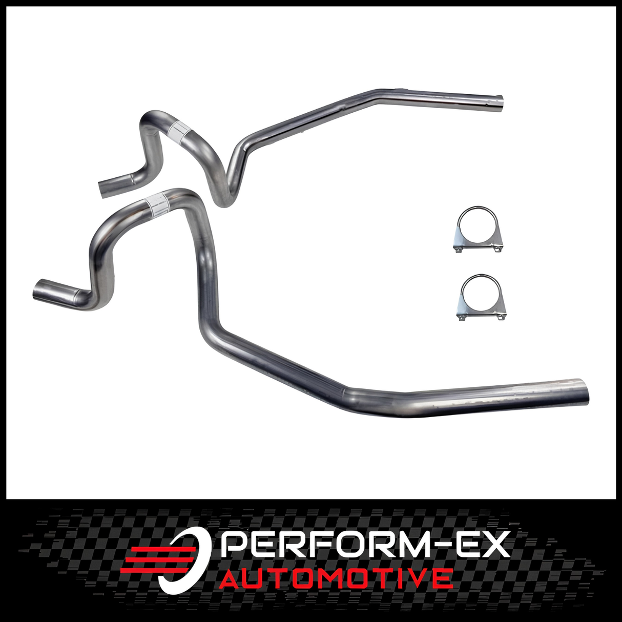 2.25" (57MM) STAINLESS STEEL TAILPIPES (PAIR) FITS HOLDEN HQ HJ HX HZ V8 SEDAN & MONARO (1T23589MBK-SS)
