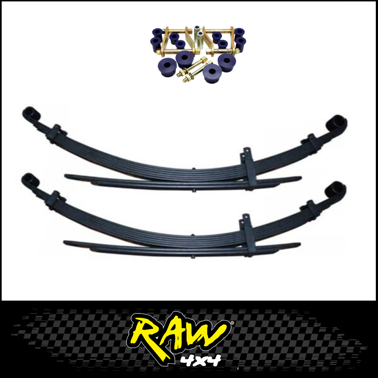 RAW 4X4 REAR  2" RAISED LEAF SPRINGS FITS ISUZU D-MAX RG 7/2020-ON