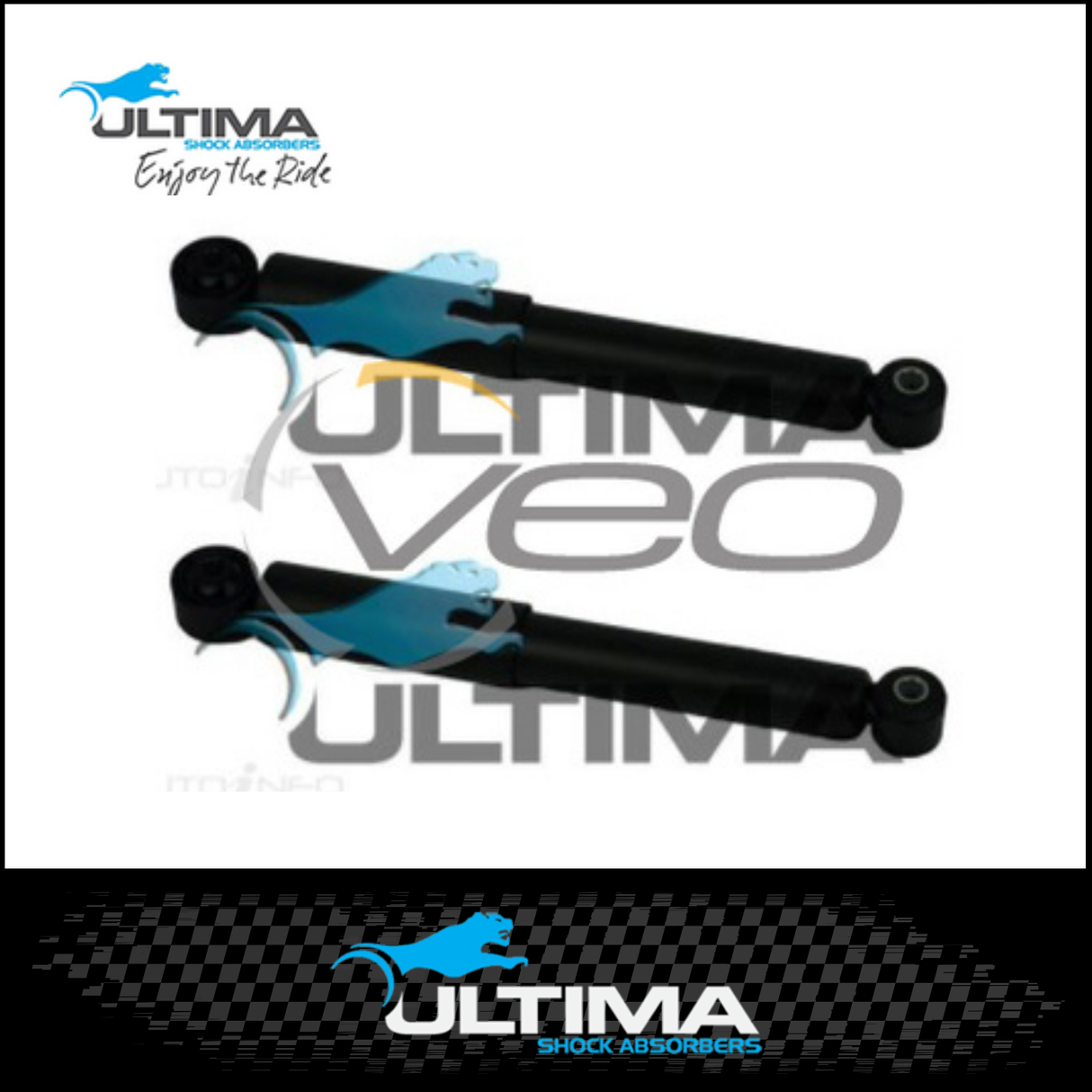 Rear Ultima Gas Shocks (Pair) fits Holden Astra TS 1.8L Sedan 10/99-12/00
