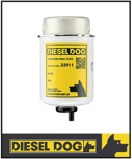 DIESEL DOG 5 MICRON REPLACEMENT FUEL FILTER ELEMENT (33911)