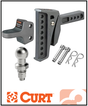 CURT REBELLION XD SHOCK DROP BALL MOUNT (70MM TOWBALL KIT)