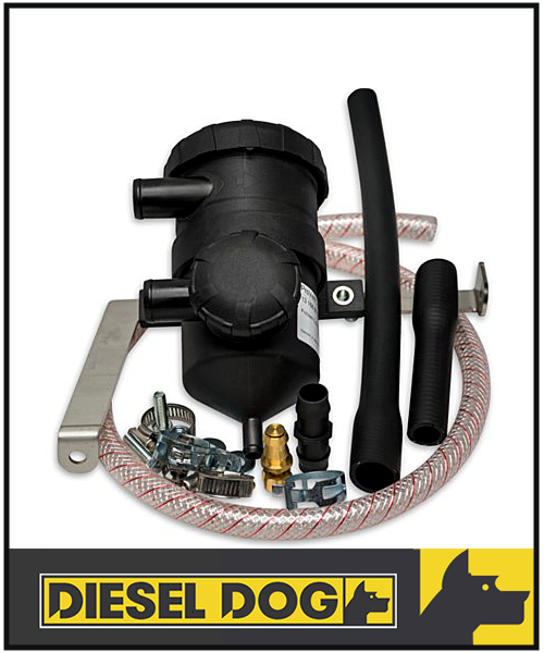 PROVENT CATCH CAN KIT BY DIESEL DOG FITS TOYOTA HILUX GUN126R 2.8L TD 1/2015-ON