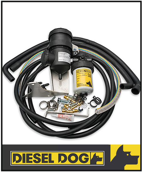 DIESEL DOG FUEL FILTER / CATCH CAN DUAL KIT FITS TOYOTA LANDCRUISER VDJ78R 4.5L V8 2007-2024 (90002)