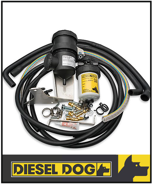 DIESEL DOG FUEL FILTER / CATCH CAN DUAL KIT FITS TOYOTA LANDCRUISER VDJ78R 4.5L V8 2007-2024 (90002)