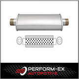 UNIVERSAL MUFFLER 1.75" CENTRE/CENTRE - 5" X 3" X 18" LONG OVAL - GLASS PACKED (A342GP)