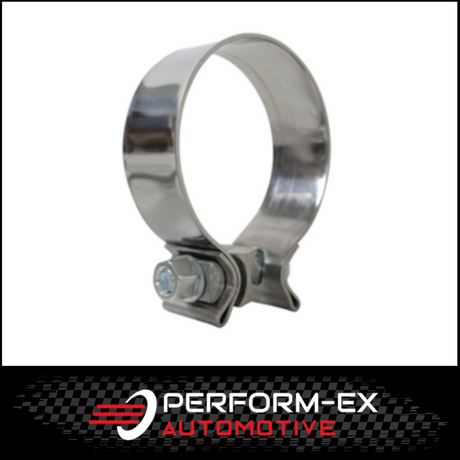 2.5" (63MM) STAINLESS STEEL EXHAUST PIPE CLAMP - ACCUSEAL SINGLE BOLT