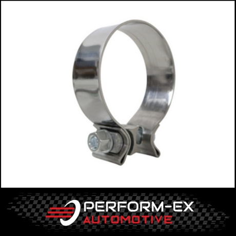 3" (76MM) STAINLESS STEEL EXHAUST PIPE CLAMP - ACCUSEAL SINGLE BOLT