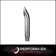 CHROME EXHAUST STACK CURVED REDUCING 6" OD > 5" OD WITH PLAIN INLET