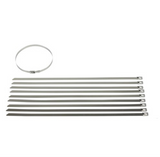 EXHAUST LAGGING STAINLESS STEEL CABLE TIES 350MM X 8MM (10 PACK)