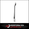 CHROME EXHAUST STACK CURVED 4" OD X 48" (1220MM) LONG WITH EXPANDED INLET (CXS4048)