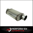9" X 5" OVAL 14" LONG 4" O/C MEGA POWER 409 STAINLESS STEEL UNIVERSAL MUFFLER (D1027-409)