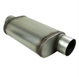 9" X 5" OVAL 14" LONG 4" O/C MEGA POWER 409 STAINLESS STEEL UNIVERSAL MUFFLER (D1027-409)