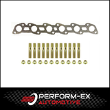 EXTRACTOR GASKET, STUD & NUT KIT FITS NISSAN SKYLINE R31 3.0L 6CYL RB30 (EXTRACTORS)