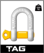 TAG DROP FORGED CARBON STEEL D-SHACKLE - LOAD RATE 1000KG 10MM (DSG010)