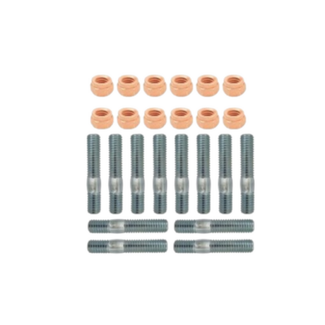M8 X 1.25 EXHAUST MANIFOLD EXTRACTORS STUD & COPPER NUT KIT (47MM LONG)